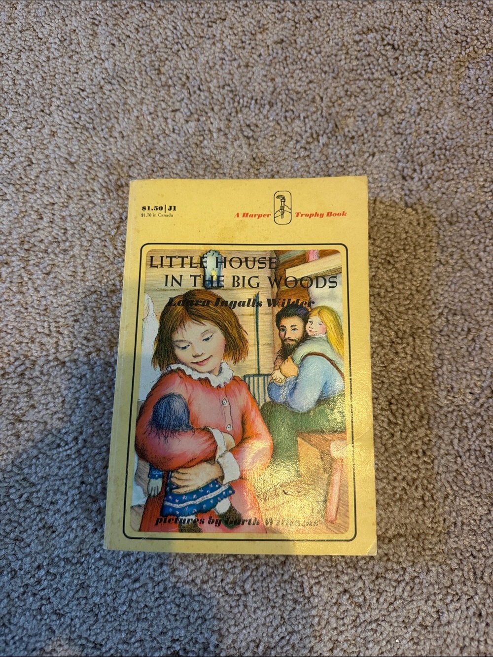 Little House in the Big Woods Paperback Book - Yellow Cover
